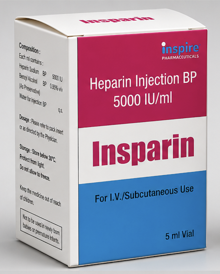 Insparin — Heparin Injection BP 5000 IU/ml